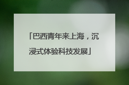 巴西青年来上海，沉浸式体验科技发展
