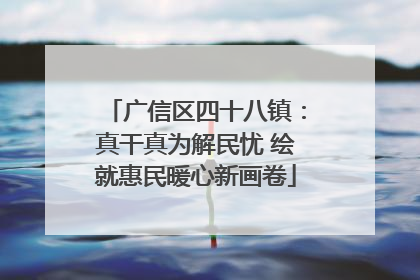 广信区四十八镇：真干真为解民忧 绘就惠民暖心新画卷