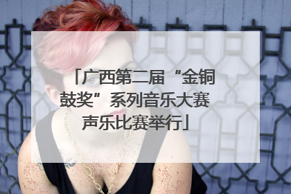 广西第二届“金铜鼓奖”系列音乐大赛声乐比赛举行