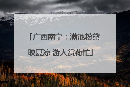 广西南宁：满池粉黛映夏凉 游人赏荷忙