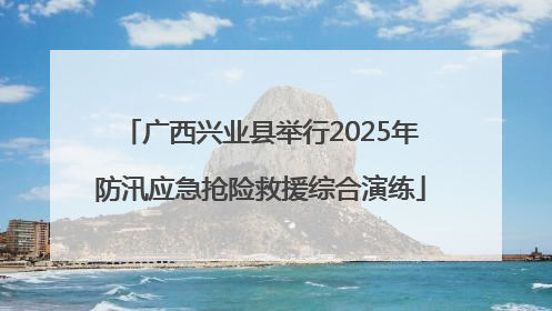 广西兴业县举行2025年防汛应急抢险救援综合演练