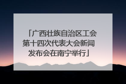 广西壮族自治区工会第十四次代表大会新闻发布会在南宁举行