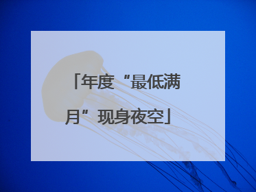 年度“最低满月”现身夜空