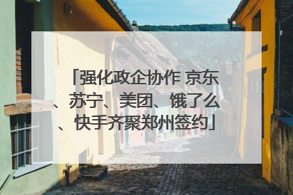 强化政企协作 京东、苏宁、美团、饿了么、快手齐聚郑州签约
