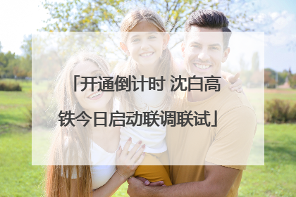 开通倒计时 沈白高铁今日启动联调联试