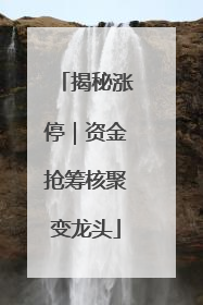 揭秘涨停｜资金抢筹核聚变龙头