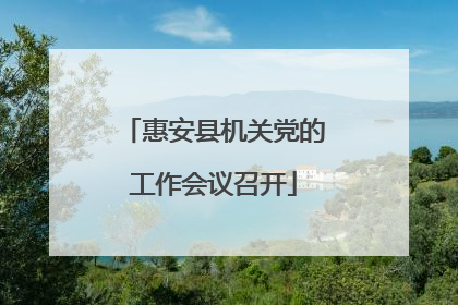 惠安县机关党的工作会议召开