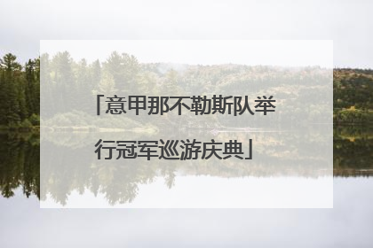 意甲那不勒斯队举行冠军巡游庆典