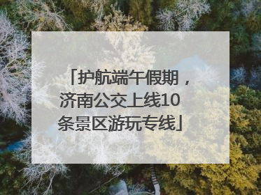 护航端午假期，济南公交上线10条景区游玩专线