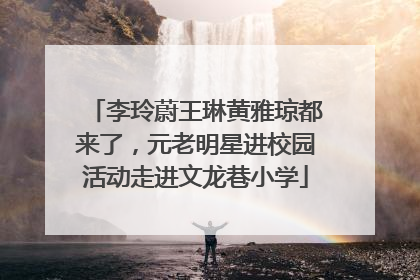 李玲蔚王琳黄雅琼都来了，元老明星进校园活动走进文龙巷小学