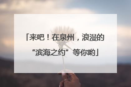 来吧！在泉州，浪漫的“滨海之约”等你哟