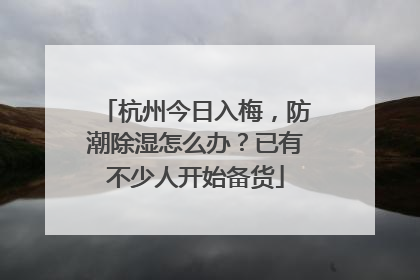 杭州今日入梅，防潮除湿怎么办？已有不少人开始备货