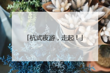 杭式夜游，走起！