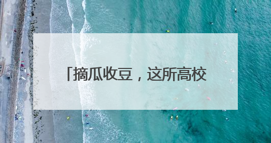 摘瓜收豆，这所高校毕业课有点“甜”
