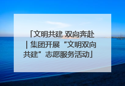 文明共建 双向奔赴｜集团开展“文明双向共建”志愿服务活动