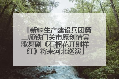 新疆生产建设兵团第二师铁门关市原创情景歌舞剧《石榴花开别样红》将来河北巡演