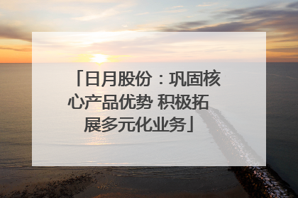 日月股份：巩固核心产品优势 积极拓展多元化业务