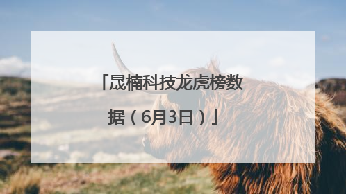 晟楠科技龙虎榜数据（6月3日）