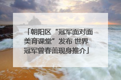 朝阳区“冠军面对面美育课堂”发布 世界冠军曾春蕾现身推介