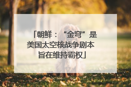 朝鲜：“金穹”是美国太空核战争剧本 旨在维持霸权
