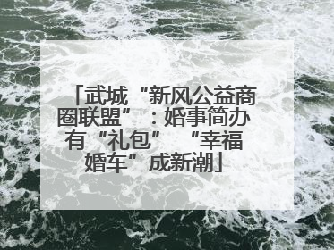 武城“新风公益商圈联盟”：婚事简办有“礼包” “幸福婚车”成新潮