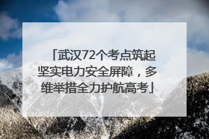 武汉72个考点筑起坚实电力安全屏障，多维举措全力护航高考