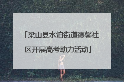 梁山县水泊街道德馨社区开展高考助力活动
