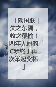 欧国联｜失之东隅，收之桑榆！四年无冠的C罗终于再次举起奖杯