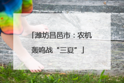 潍坊昌邑市：农机轰鸣战“三夏”