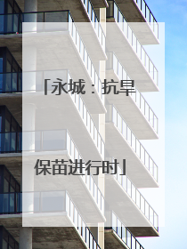 永城：抗旱保苗进行时