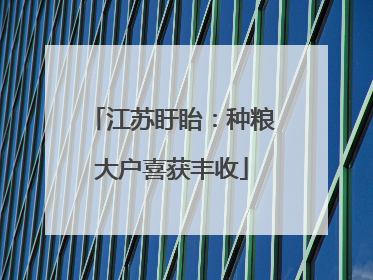 江苏盱眙：种粮大户喜获丰收