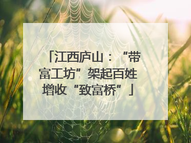 江西庐山：“带富工坊”架起百姓增收“致富桥”