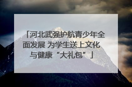 河北武强护航青少年全面发展 为学生送上文化与健康“大礼包”
