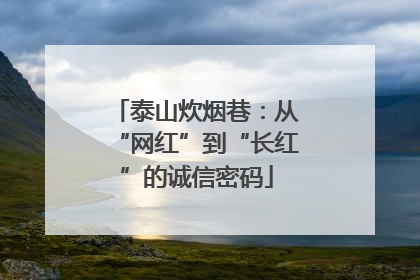 泰山炊烟巷：从“网红”到“长红”的诚信密码