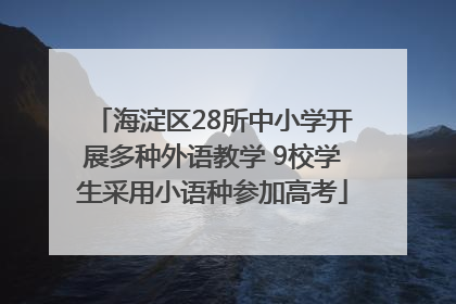 海淀区28所中小学开展多种外语教学 9校学生采用小语种参加高考