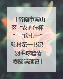济南市南山区“农商行杯”“庆七一”驻村第一书记 羽毛球邀请赛圆满落幕