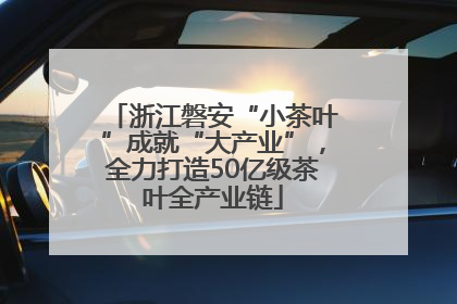 浙江磐安“小茶叶”成就“大产业”，全力打造50亿级茶叶全产业链