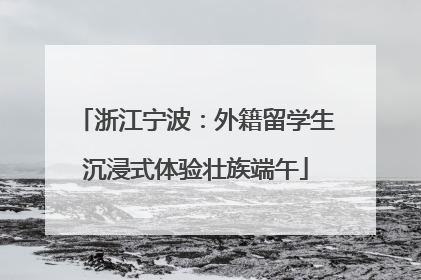 浙江宁波：外籍留学生沉浸式体验壮族端午