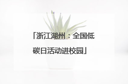 浙江湖州：全国低碳日活动进校园