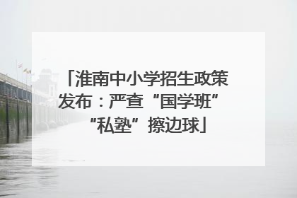淮南中小学招生政策发布：严查“国学班”“私塾”擦边球