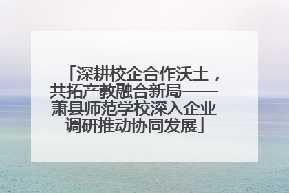 深耕校企合作沃土，共拓产教融合新局——萧县师范学校深入企业调研推动协同发展