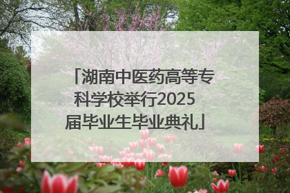 湖南中医药高等专科学校举行2025届毕业生毕业典礼