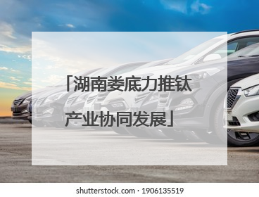 湖南娄底力推钛产业协同发展