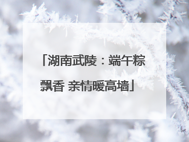 湖南武陵：端午粽飘香 亲情暖高墙