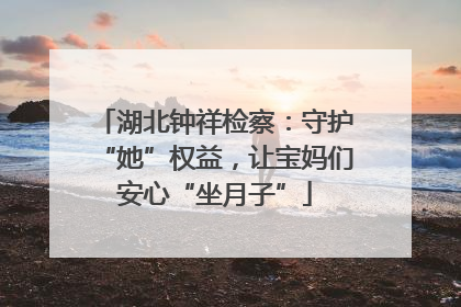 湖北钟祥检察：守护“她”权益，让宝妈们安心“坐月子”