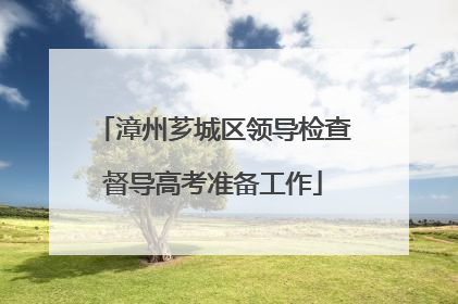 漳州芗城区领导检查督导高考准备工作
