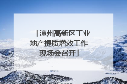 漳州高新区工业地产提质增效工作现场会召开