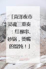 菏泽夜市灵魂三重奏：红柳串、砂锅，烫嘴的馄饨！