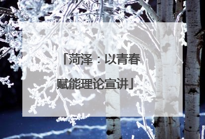 菏泽：以青春赋能理论宣讲