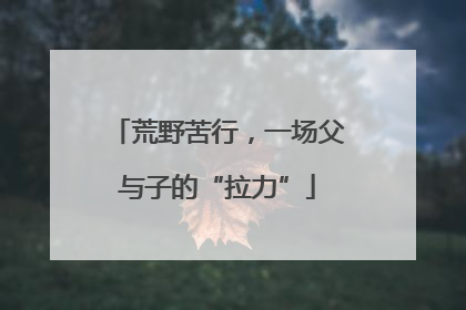 荒野苦行，一场父与子的“拉力”